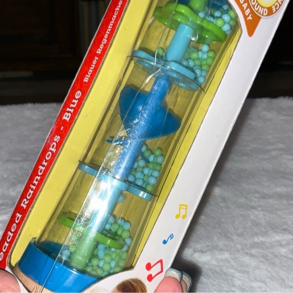 Hape International Baby Beaded Raindrops Blue Soothing Rain Sounds 0-6mBrand New - Picture 12 of 16